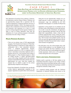 Case Studies and Fact Sheets for Labor Laws on California Small Farms