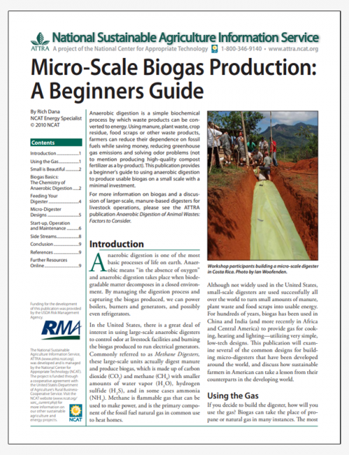 Micro-Scale Biogas Production: A Beginners Guide