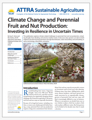 Climate Change and Perennial Fruit and Nut Production: Investing in Resilience in Uncertain Times