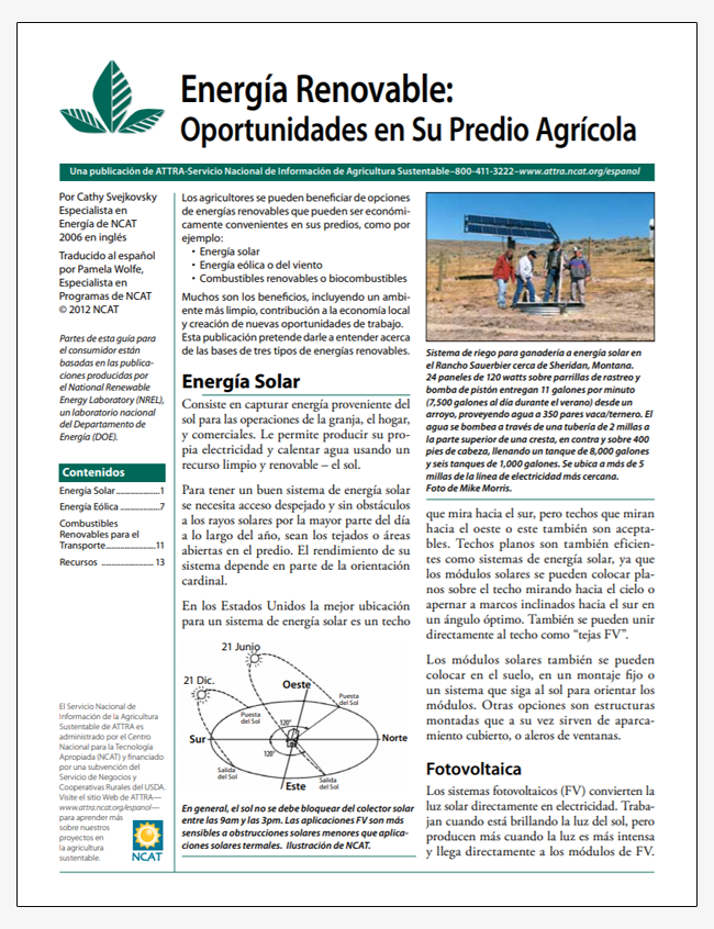 Energia Renovable: Oportunidades en Su Predio Agricola