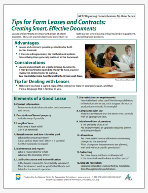 Tips for Farm Leases and Contracts: Creating Smart, Effective Documents
