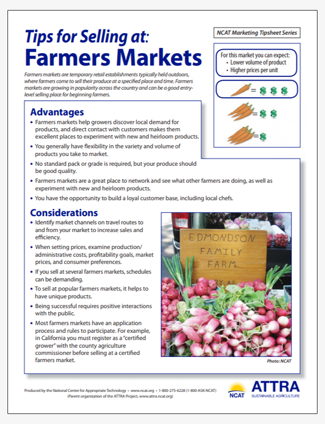 Tips for Selling at Farmers Markets