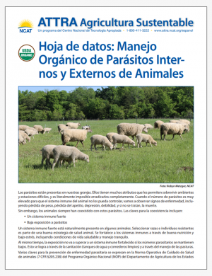 Hoja de Datos: Manejo Organico de Parasitos Internos y Externos de Animales