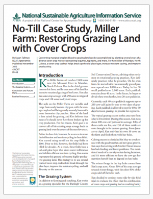 No-Till Case Study, Miller Farm: Restoring Grazing Land with Cover Crops