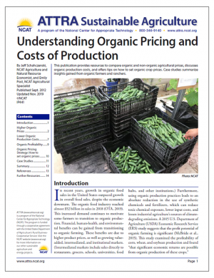 Understanding Organic Pricing and Costs of Production