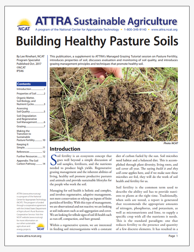 Building Healthy Pasture Soils