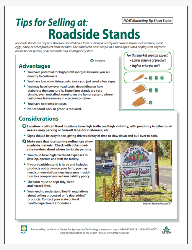 Tips for Selling at Roadside Stands