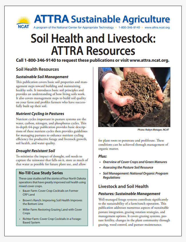 Soil Health and Livestock: ATTRA Resources