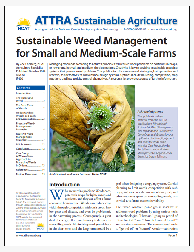 Sustainable Weed Management for Small and Medium-Scale Farms