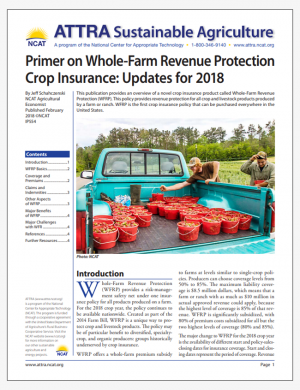 Primer on Whole-Farm Revenue Protection Crop Insurance: Updates for 2018