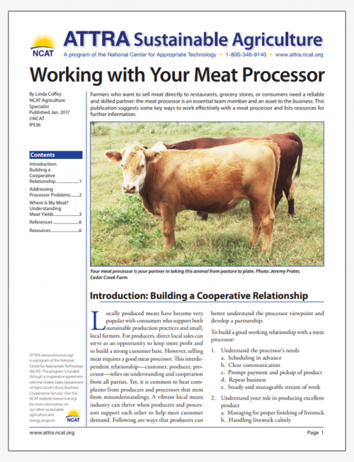 Working with Your Meat Processor