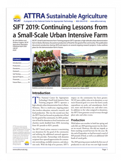SIFT 2019: Continuing Lessons from a Small-Scale Urban Intensive Farm