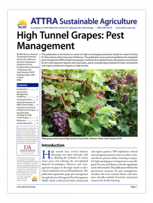 high tunnel grapes ipm