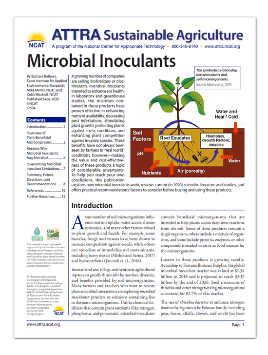 Microbial Inoculants Cover Page