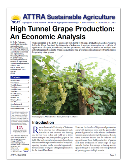 IP615 high tunnel grapes economics cover image