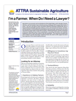 I'm a Farmer. When Do I need a Lawyer?