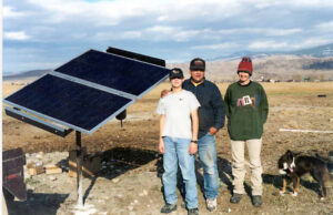 solar pumping system on the Hirsch Ranch
