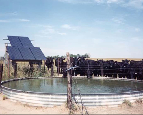 solar-powered livestock watering system