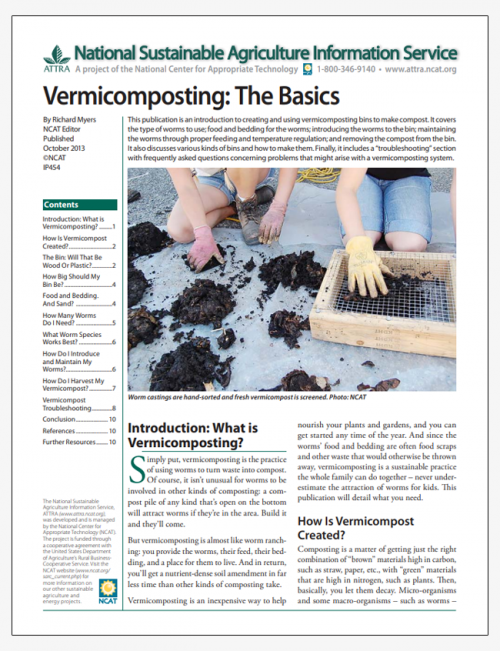 Vermicomposting: The Basics – ATTRA – Sustainable Agriculture