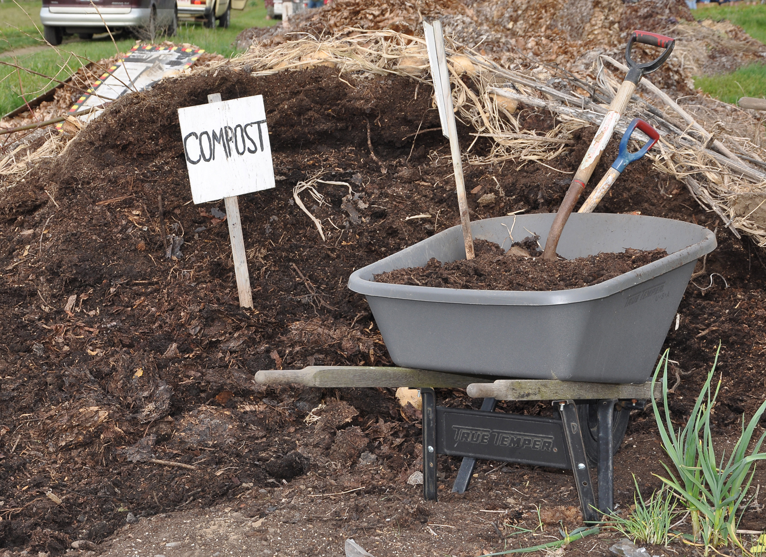bulk compost pile