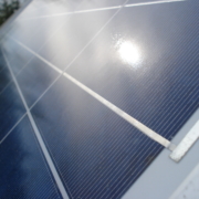 close-up of solar panel