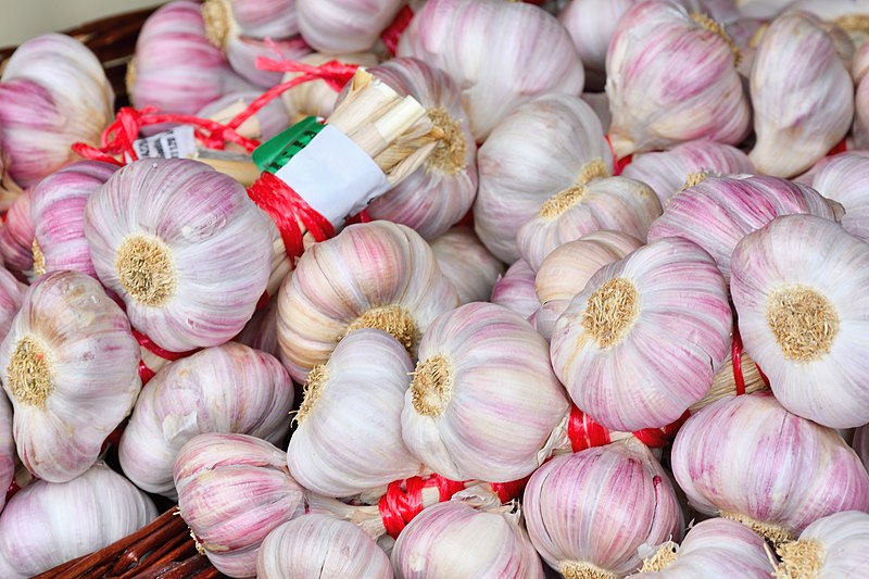 Garlic at the market.