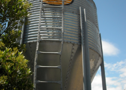 grain silo with ladder to access the top