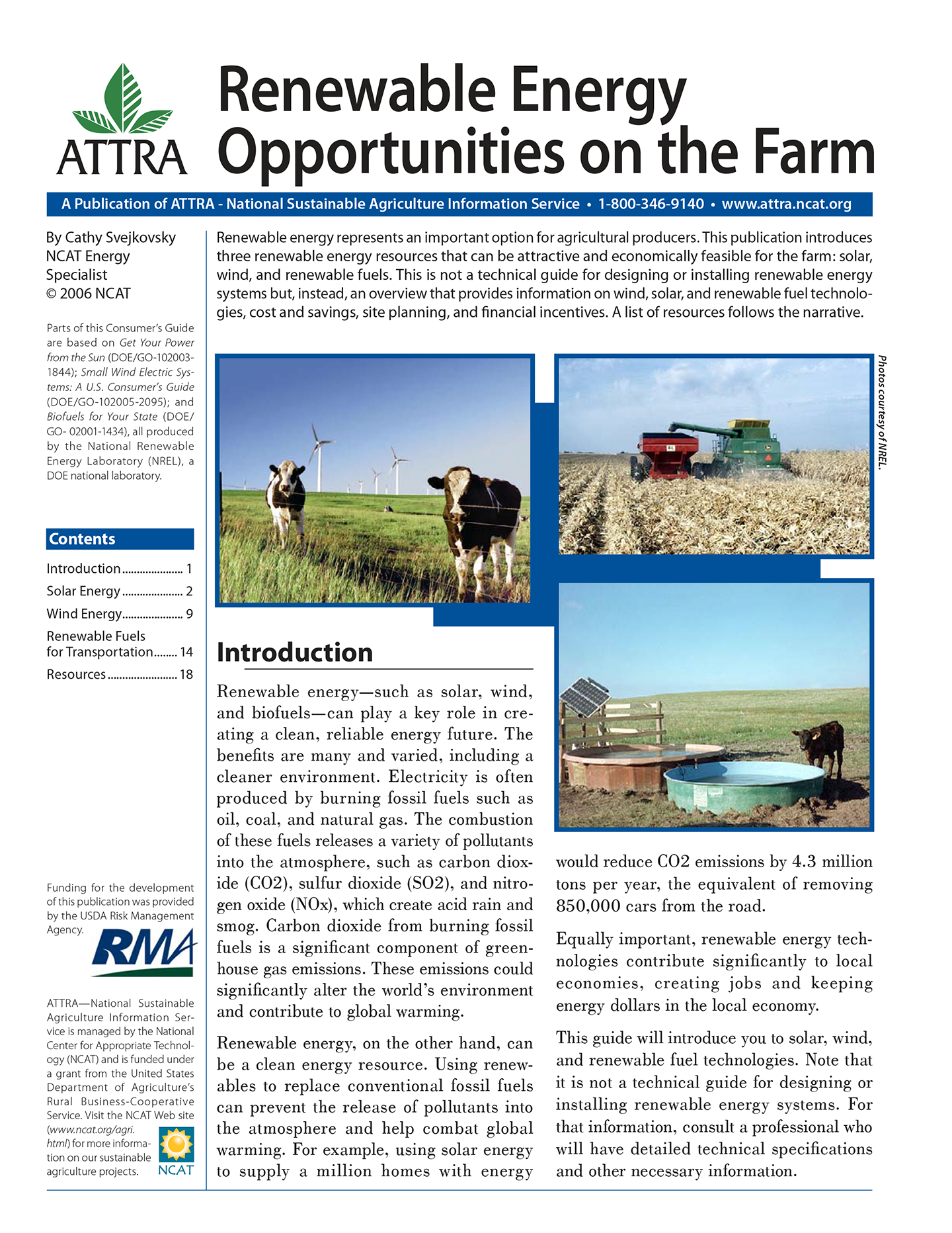 Renewable Energy Opportunities On The Farm Attra Sustainable Agriculture