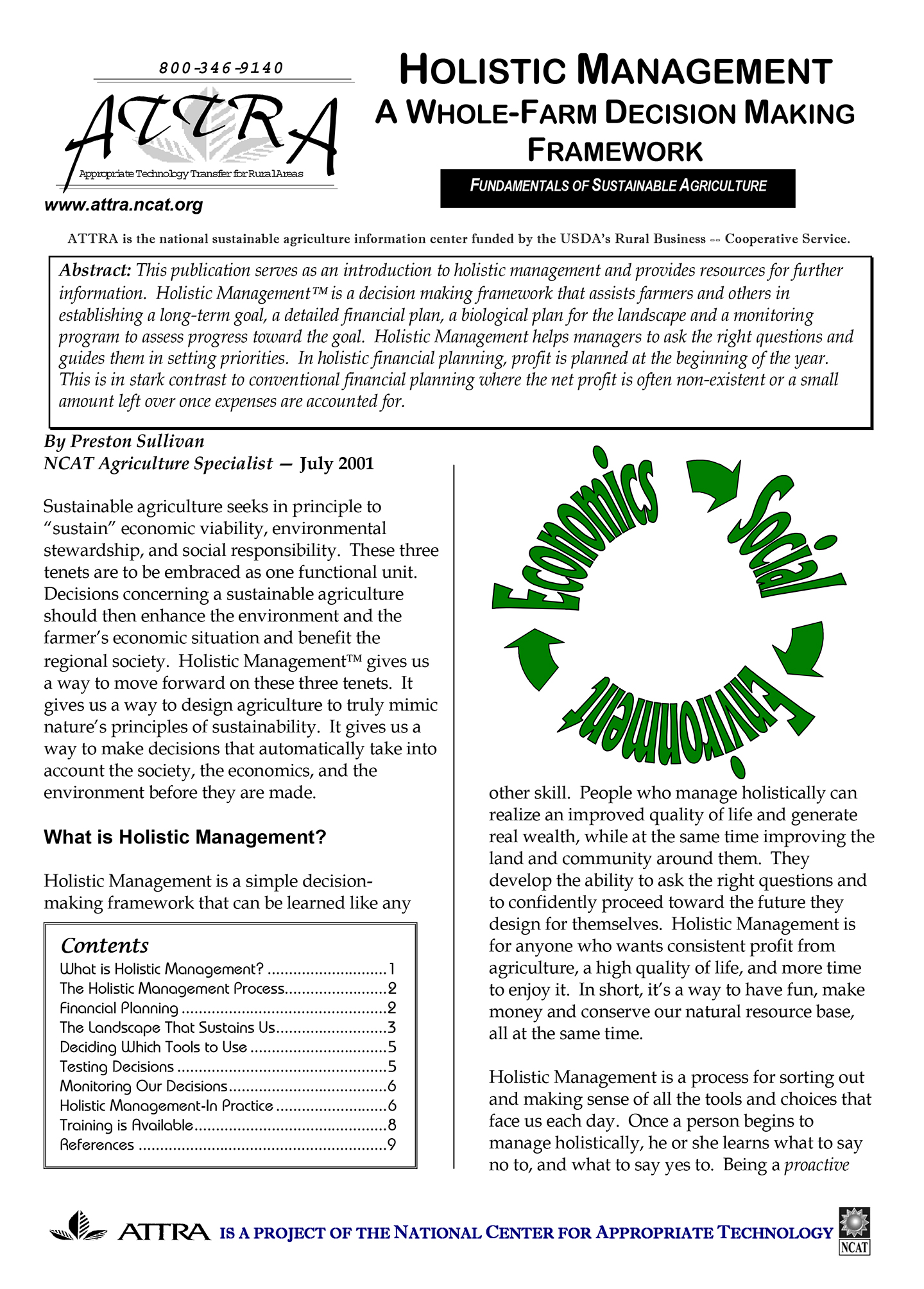 Holistic Management: A Whole-Farm Decision Making Framework – ATTRA ...