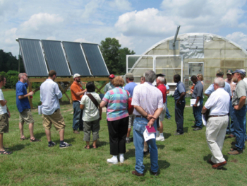 Solar water-heating system in North Carolina for use with a greenhouse 