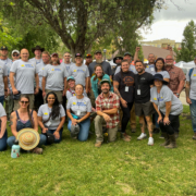 group of veterans participating in Armed to Farm training in Colorado, in two rows.