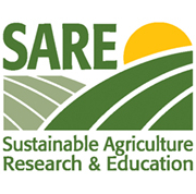 green and gold logo for SARE Sustainable Agriculture Research and Education