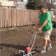 SPIN farmer Wally Satzewich of Wally’s Urban Market
Garden in Saskatoon, Saskatchewan, using an Earthway
seeder