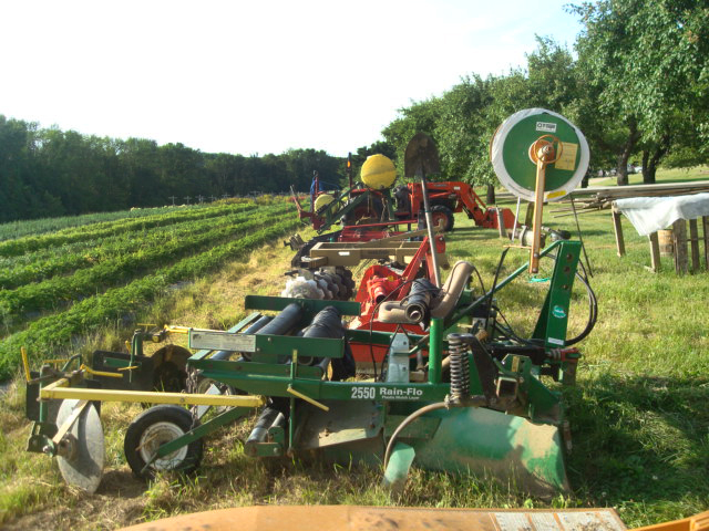 Farm machinery in the field