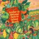 Colorful poster with paintings of vegetables and lettering "October is National Farm to School Month"
