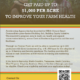 flier for Building Soil, Building Equity initiative, with text over image of people in cornfield