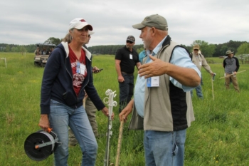 Photo of LeVonna and Tony Uekman discuss the next move at Grazing 101