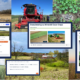 collage of farm field images with superimposed screenshots from online course on continuous living covers