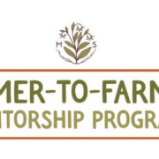 blooming plant logo with "Farmer-to-Farmer Mentorship Program"