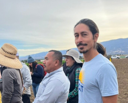 Photo of Omar Rodriguez among other Latino Farmer Conference attendees