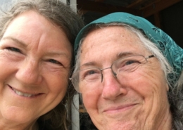 Linda and Janice taking a selfie, smiling into the camera.