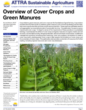 Front cover of Overview of Cover Crops and Green Manures publication.