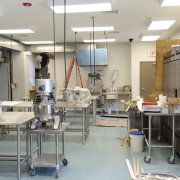 equipment in a commercial kitchen facility