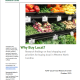 Cover of Why Buy Local with photo of vegetables on shelves with price signs