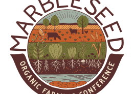 Marbleseed Organic Farming Conference graphic logo