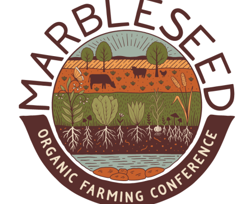 Marbleseed Organic Farming Conference graphic logo