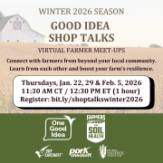 flyer for Good Idea Shop Talks