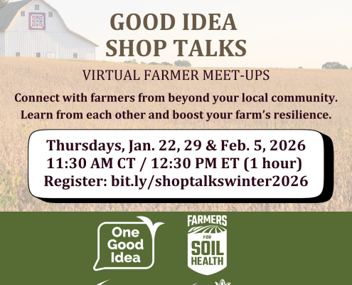 flyer for Good Idea Shop Talks