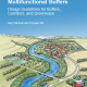 cover of Multifunctional Buffers, with drawing of buffered waterway winding through landscape